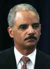 Barack Obama appoints Eric Holder as his Attorney General Nominee at Chicago press conference on December 1, 2008.