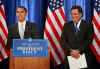 President-elect Barack Obama names New Mexico Governor Bill Richardson as Secretary of Commerce nominee at Chicago press conference on December 3, 2008.