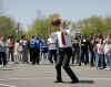 Barack Obama throws a few hoops while on the 2008 campaign trail. These photos are from Obama's visit to Elkhart Indiana School. Obama played basketball on the night before the election. Obama campaign photos taken May 4, 2008.