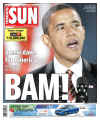 Toronto Sun - November 5, 2008 - Barack Obama's historic victory on the front page of Canadian newspapers.