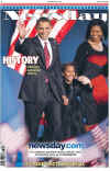 The (Long Island) Newsday newspaper front page image on November 5, 2008 featuring Barack Obama's historic victory as the 44th US President.