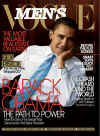 Barack Obama on the front cover of Mens Vogue magazine in the June 2008 issue.