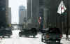 On November 18, 2008 the Obama motorcade arrives at the Kluczynski Federal Building transition offices in Chicago.