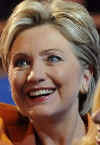 On November 20, 2008 The New York Times reported that Hillary Clinton will accept the cabinet offer of Secretaery of State. Photo taken in August 2008 at the DNC in Denver.
