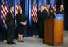 President-elect Barack Obama unveils his Economic Policy Team at a press conference in Chicago on November 24, 2008.