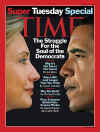 February 18, 2008 issue of Time magazine featuring Barack Obama on the front cover. © Front Cover Images are copyrighted by Time Magazine.
