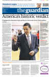 The Guardian - November 5, 2008 - Barack Obama newspaper front page headlines in the UK.