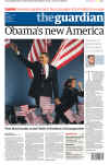 The Guardian - November 6, 2008 - Barack Obama newspaper front page headlines in the UK.