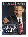 The European Edition (Germany) of Stars & Stripes newspaper front page image on November 6, 2008 featuring Barack Obama's historic victory as the 44th US President.