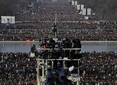 Crowds of between 2-3 million expected, making Obama's inauguration the largest in US history.