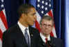Barack Obama announces Senate Majority Leader Tom Daschle as nominee for chief of the Department of Health and Human Resources at a Chicago press conference on December 11, 2008.