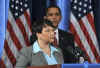 Barack Obama announces Lisa Jackson as chief of the Environmental Protection Agency (EPA)  at a Chicago media conference on December 15, 2008.
