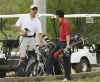 Barack Obama arrives at the golf course near his Kailua, Hawaii vacation home on December 21, 2008.
