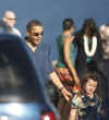 Barack Obama and niece Suhaila Soetoro-Ng at seaside ceremony for Madelyn Dunham, Obama's maternal grandmother.