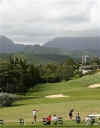 Barack Obama warms up on the golf driving range at the Mid Pacific Country Club in Kailua, Hawaii on December 29, 2008.