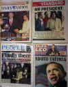 Kenya - Barack Obama's January 20, 2009 presidential inauguration dominates the front page of newspapers at newsstands worldwide.