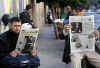 Lebanon - Barack Obama's January 20, 2009 presidential inauguration dominates the front page of newspapers at newsstands worldwide.