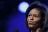 On Agust 25, 2008 Michelle Obama speaks at the Democratic National Convention in Denver Colorado.