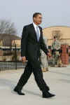 President Obama walks toward Air Force One at Andrews Air Force Base.