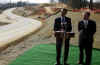 President Obama joins Virginia Governor Tim Kaine and US Army Corps of Engineers in Springfield, Virginia for a tour of a construction site on February 11, 2009.