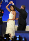 The Obamas dance at the Biden Home States (Penn. and Delaware) Inaugural Ball.