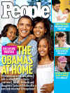 Barack Obama's family on the front cover of People magazine in the August 2008 issue.