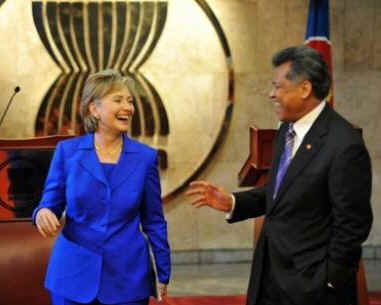 Secretary Clinton meets with the Secretary General of the Association of South East Asian Nations (ASEAN).