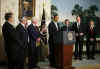 President Barack Obama remarks after meeting with Tim Geithner and members of the Senate Banking and The House Financial Services Committee in the Diplomatic Reception Room of the White House.