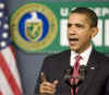President Barack Obama visits Energy Secretary Stephen Chu and speaks to department staffers at US Energy Department.