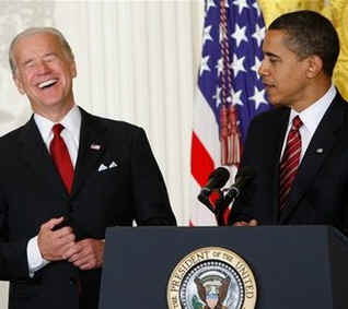 Watch the Official White House YouTube of Obama and Biden on the Middle Class Task Force. Photo: President Barack Obama,with Vice President Joseph Biden at his side, signs several executive orders in the East Room of the White House on January 30, 2009. One of the executive orders was named the Middle Class Working Families Task Force.