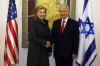 Secretary of State Hillary Clinton meets with Israeli President Shimo Peres in Jerusalem on March 3, 2009.