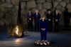 Secretary of State Hillary Clinton visits the Yad Vashem Holocaust Hall of Remembrance and wrote a message in the museum guest book. 
