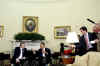 President Obama meets with British Prime Minister Gordon Brown in the Oval Office of the White House on March 3, 2009.