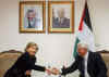 Secretary of State Hillary Clinton meets with Palestinian President Mahmoud Abbas in the West Bank town of Ramallah.