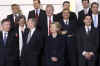 Secretary of State Hillary Clinton in Brussels for round table meetings with NATO foreign ministers (group photo).