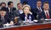 Secretary of State Hillary Clinton in Brussels for round table meetings with NATO foreign ministers.
