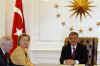 Secretary of State Hillary Clinton meets with Turkish President Gul in Ankara, Turkey on March 7, 2009.