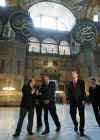 President Barack Obama and Turkish PM Recep Tayyip Erdogan tour the Hagia Sophia in Istanbul, Turkey on April 7, 2009.