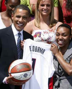 Watch the White House YouTube of President Obama and the UCONN Huskies on April 27, 2009.