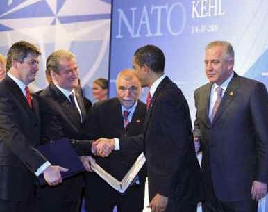  President Obama welcomed Albania to the NATO family of countrie