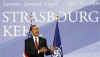 President Barack Obama holds a press conference at the end of the 60th Anniversary NATO Summit in Strasbourg, France.