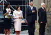 The Obamas were greeted by Czech Republic President Vaclav Klaus and his wife Livia.