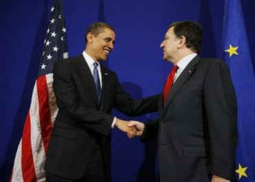 President Obama met with Jose Manuel Barroso the President of the European Union.
