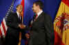 President Obama ends his trip to the EU Summit and Prague after meetings with the Spanish President Zapatero.