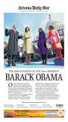ARIZONA - US Newspapers - Front Page Headlines - January 20, 2009 - Inauguration of President Barack Obama in Washington, DC. Click on Obama newspaper front page image for a large image.