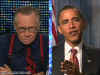 Barack Obama interviewed by Larry King on CNN's Larry King Live. Image ©CNN. 