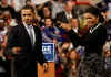Michelle Obama applauds Barack Obama after he delivers a powerful and passionate message of Yes We Can in Nashua school gym on January 08, 2008. The text below is Senator Barack Obamas famous speech after losing the primary in New Hampshire to Senator Hillary Clinton. This notable Obama speech, given at the Nashua South High School gym, features the passionate "Yes We Can" campaign slogan. This Obama speech inspired popular musical artist will.i.am from the Black Eyed Peas to create a music video featuring various celebrities using excerpts from Obama's speech.  The will.i.am music video, Yes We Can, was given an Emmy for Outstanding New Approaches  Entertainment in 2008.