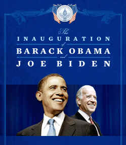 On August 4, 1961, 100 years after Lincoln's inauguration, the 44th President is born. President-elect Barack Obama and Vice President-elect Joe Biden appear on Barack Obama's web site banner. The Inauguration of the 44th President is January, 20, 2009 in Washington, DC.