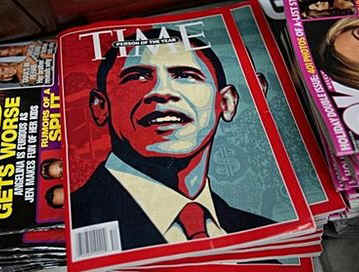 Magazine Front Covers Featuring Barack Obama - Obama magazine front covers from 2006-2009. Magazines feature Barack Obama, Michelle Obama, and Sasha and Malia Obama. TIME magazine feature chronicling the path of Barack Obama. Magazine titles include Time magazine, Ebony magazine, People magazine, Newsweek magazine, and many more. Photo: TIME magazine special  2008 Person of the Year issue hits the newsstands.in New York City on December 19, 2008.