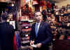 President Barack Obama's motorcade makes an unscheduled stop at an Ottawa market. President Obama purchases Ottawa key rings from a novelty store at market near the US Embassy in Ottawa.